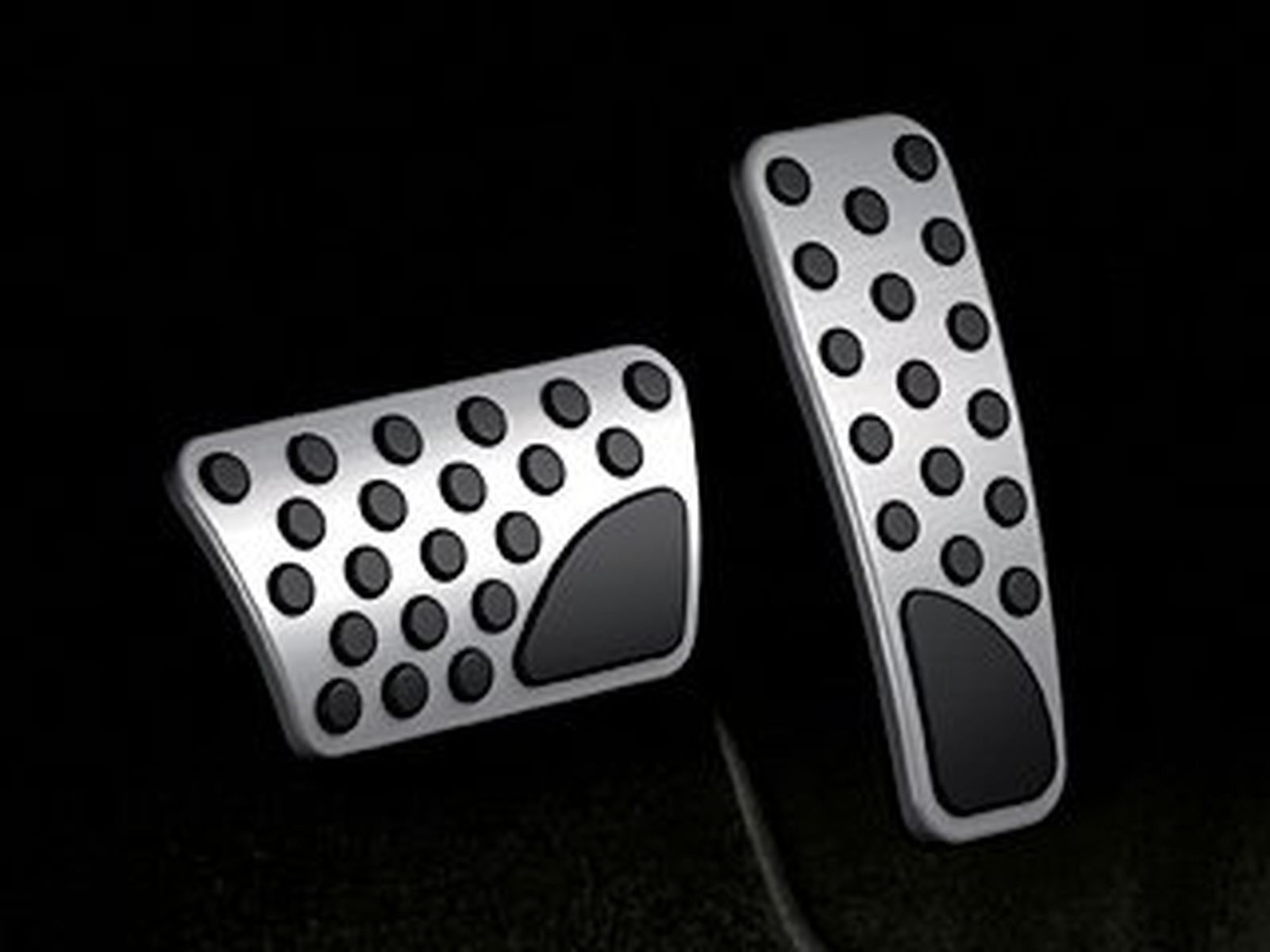 Stainless Gas-Brake Pedal Covers 08-up Dodge Challenger Auto - Click Image to Close